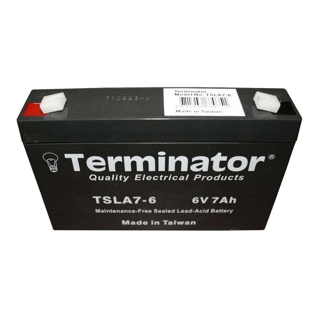 Rechargeable Lead Acid Battery, SMF Battery, 6V, 7Ah, Terminator
