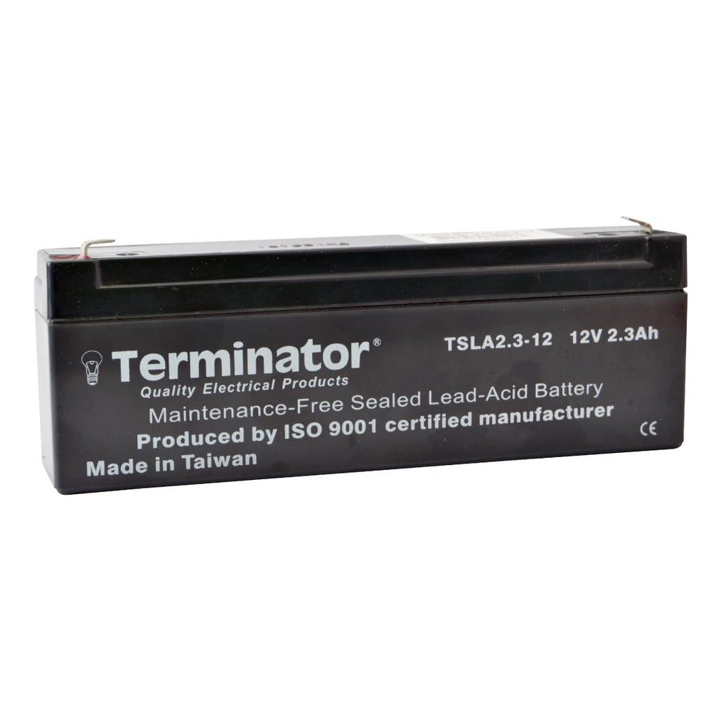 Rechargeable Lead Acid Battery, SMF Battery, 12V, 2.3Ah, Terminator