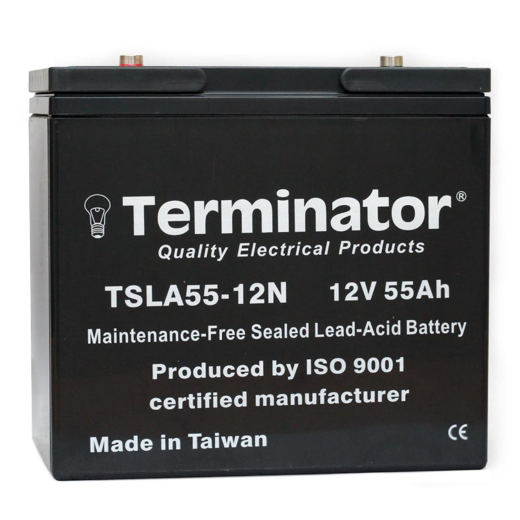 Rechargeable Lead Acid Battery, SMF Battery, 12V, 55Ah, Terminator