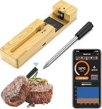 Long Range Smart BBQ BlueTooth, Cooking Thermometer, Digital Wireless Meat Thermometer With Bluetooth