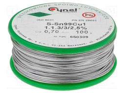 Soldering Wire, 0.7mm, 100g, Lead Free