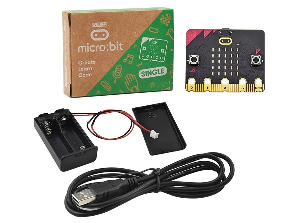 BBC Micro:bit, V2.2, Board with Micro USB Cable and Battery Holder