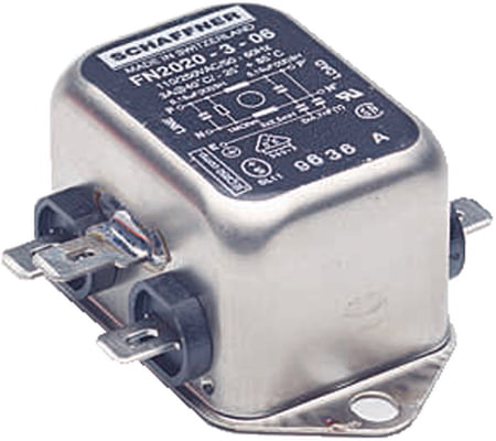 EMI Power Line Filter, 10A 250VAC, 0Hz to 400Hz