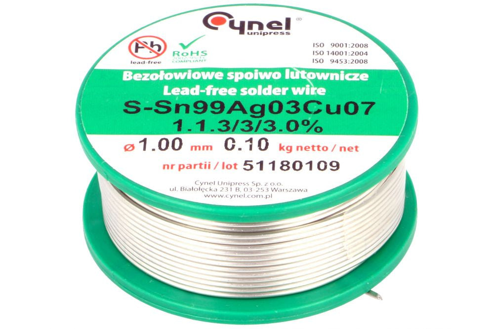 Soldering Wire, 1mm, 100g, Lead Free