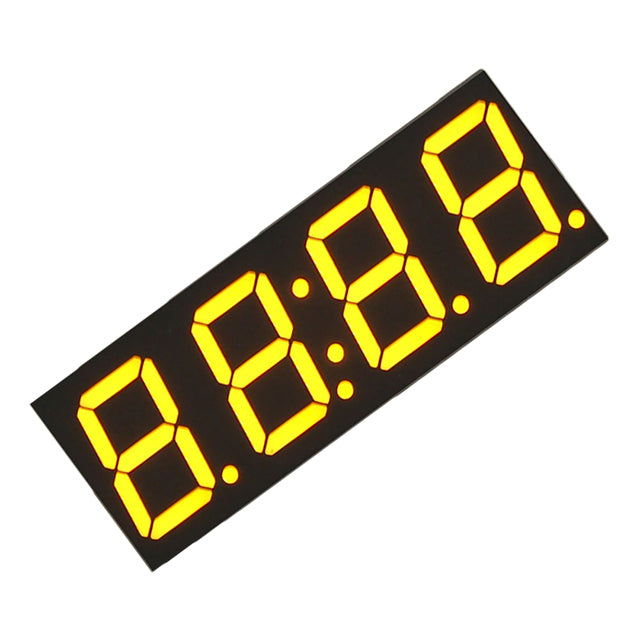 Clock Segment Display, Yellow, 0.56", CC, 4 Digits