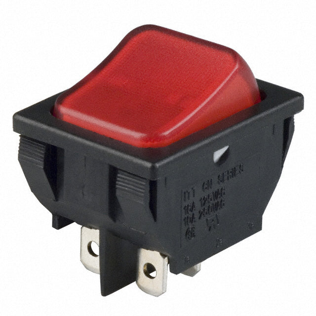 Switch Rocker, ON-OFF, DPST, 16A, 250v AC, Red