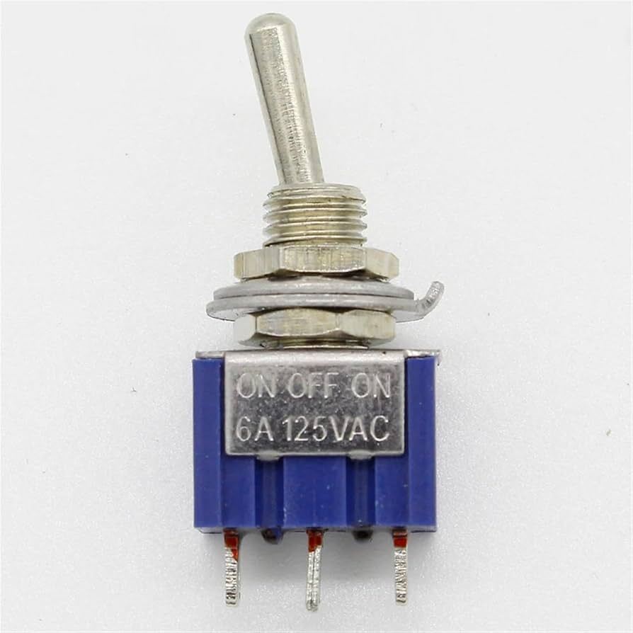 Toggle Switch, ON-OFF-ON, 3Pin, MTS-103, AC 125V/6A, 250V/3A