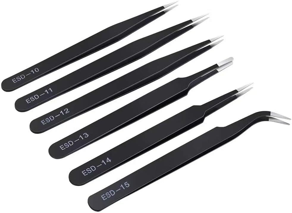 Tweezers Set, 6pcs, ESD