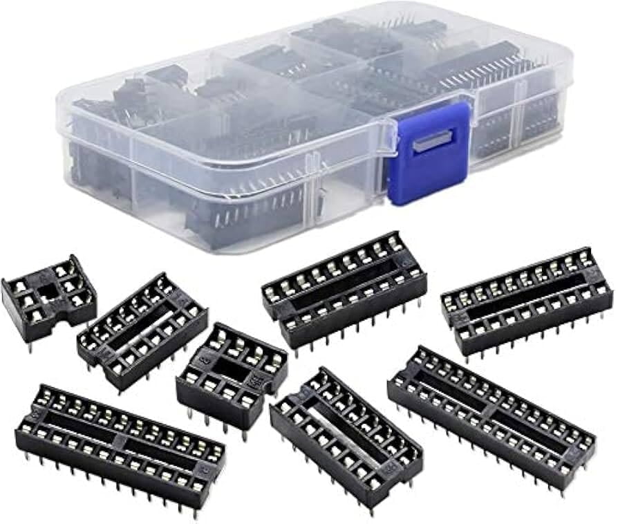 DIP IC Base/Sockets Box, 66pcs, 6 to 28 pins