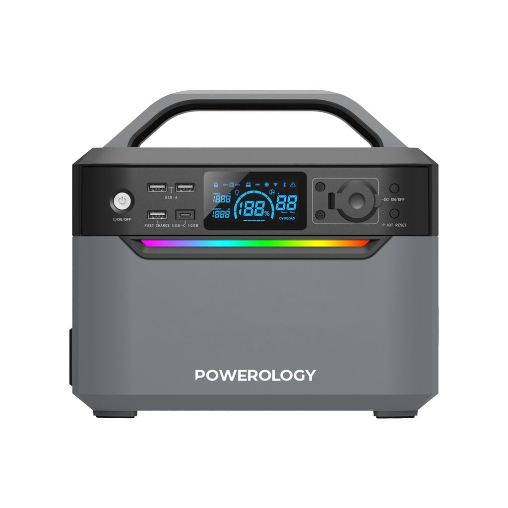 Powerology Portable Power Generator, Fast Charging, 384Wh, 600W