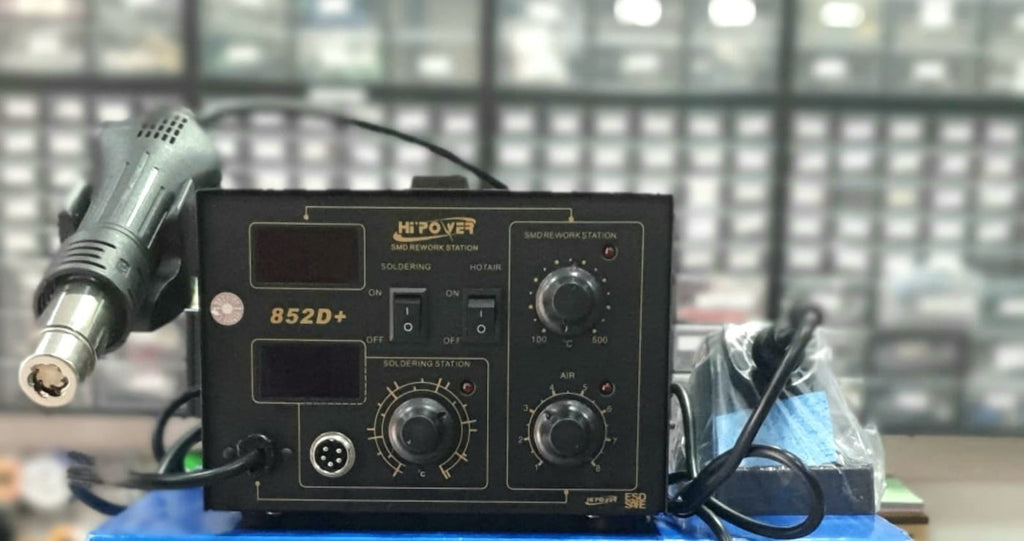 Professional SMD Digital Hot Air HotAir Rework Station with a Soldering Iron