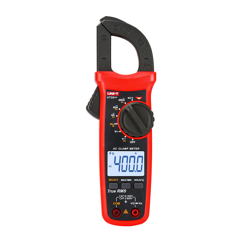 Digital Clamp Meter, AC, 400A, AC Current, AC Voltage, Continuity, DC Voltage, Resistance