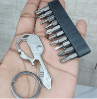 Portable 24 in 1 Multi Key Outdoor Emergency Portable Tool with 10 Screwdriver Bits