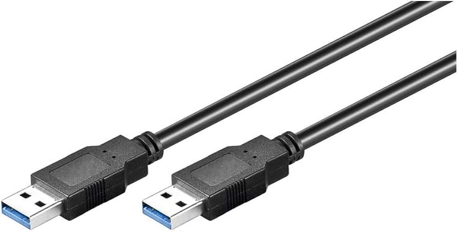 Cable USB 3.0, Crossover, 5Gbps, USB A Plug both sides, 3 meters, Black