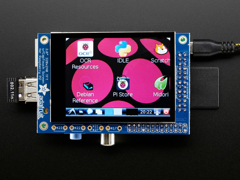 Raspberry Pi 2.8" Touch Screen, 320x240, Raspberry Pi Touchscreen