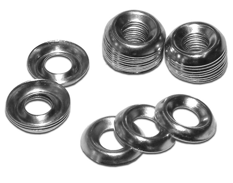 Nickel Plated Steel, Metal Cup Washers, Box 100pcs