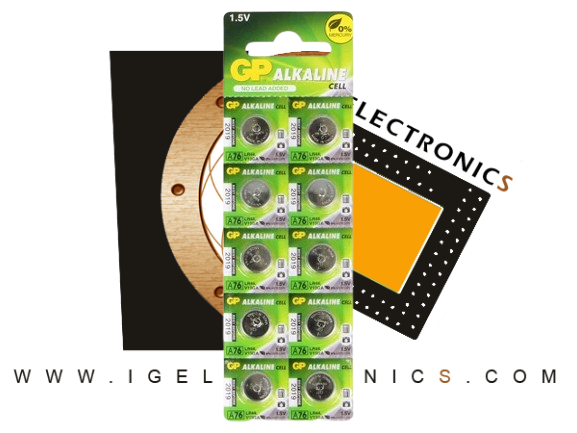 1154 Coin Battery, 1.5V, Size: LR44, R1154