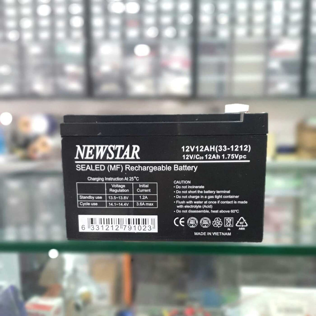 Rechargeable Lead Acid Battery, SMF Battery, 12V, 12Ah