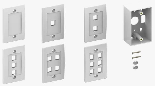 Face plate 3*3 box