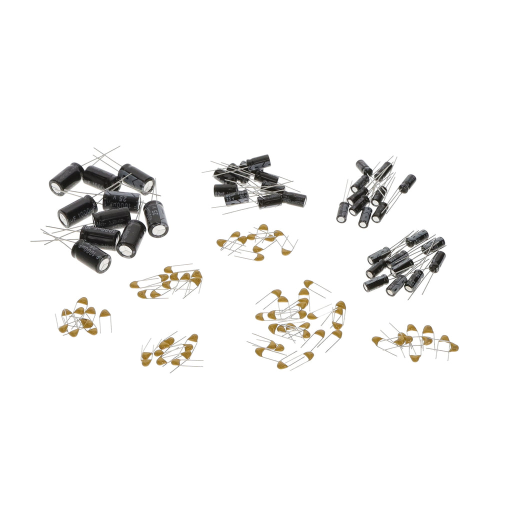 Capacitor Kit, 10pF to 1000000pF, 25VDC to 50VDC, 100pcs