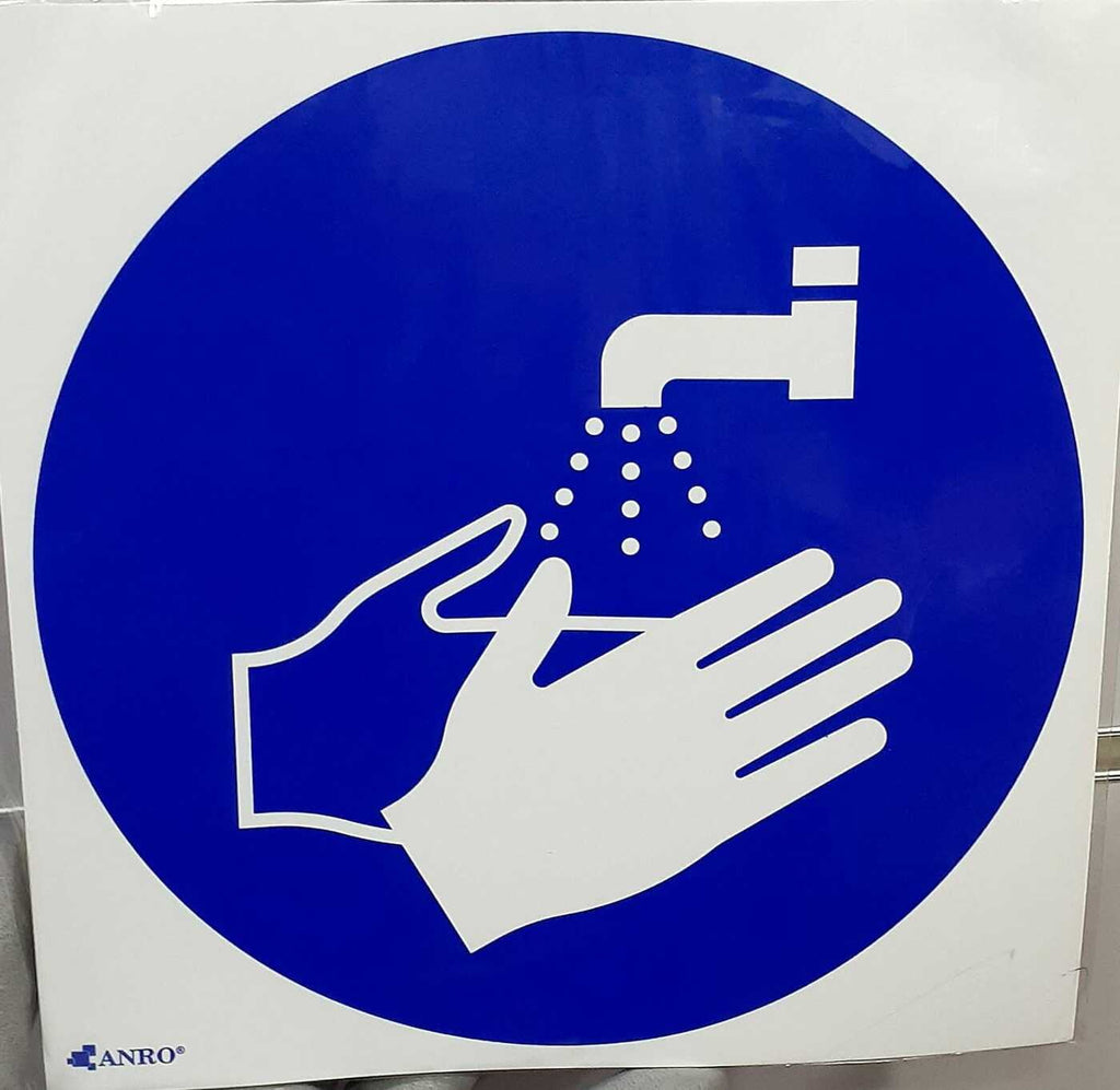 Safety Sign, Wash Hands, 200x200mm