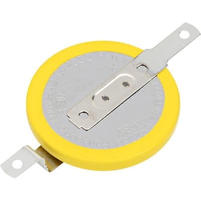 CR2032, 2032, Lithium Coin Battery, 3V, 225mAh, with Surface Pin Mount