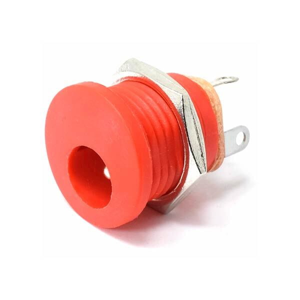 DC POWER JACK 2.1MM ENCLOSED FRAME Red