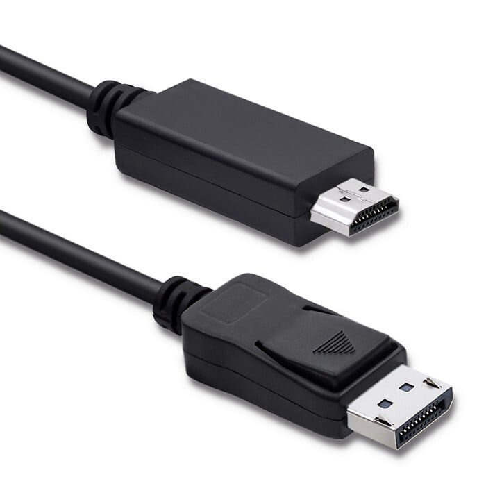 DisplayPort To HDMI, DisplayPort 1.1 Cable, DisplayPort Plug, HDMI Plug, 3m, Black