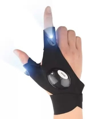 Battery Powered Flashlight Gloves, Gloves with LED