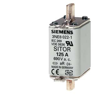 Fuse 125A, 690VAC Model: 3NE8022 Size: NH00 SIEMENS