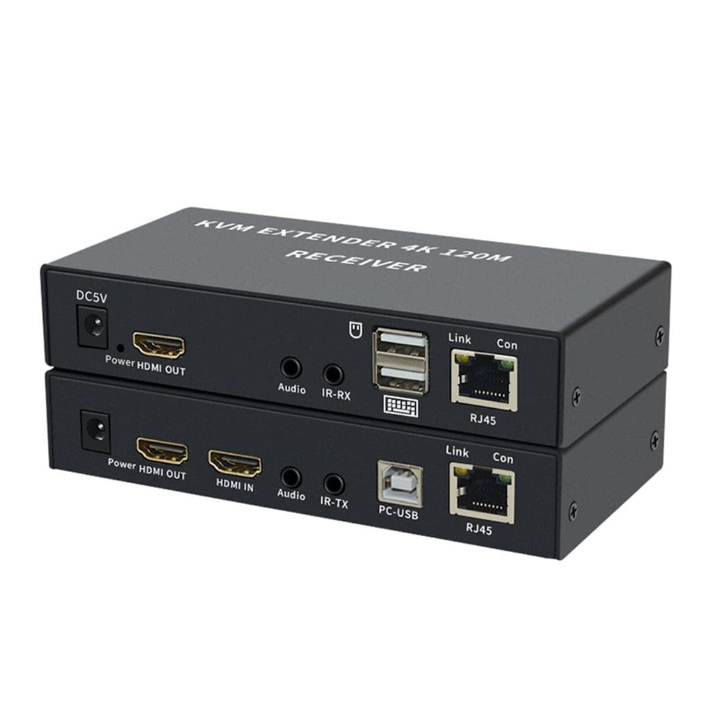 HDMI Extender over Single RJ45 Cat5e/6 Cable to 120m, 4K, without Audio, with USB Power Cable