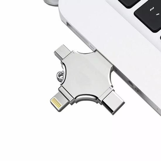 4 in 1 USB Flash Drive 3.0,  for IPhone iPad Android, 256GB