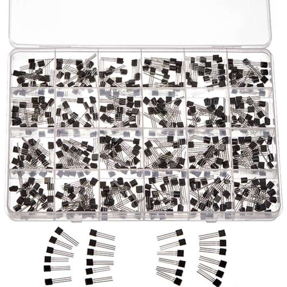 Transistor Assortment Kit, 24 Part Numbers/Values, 840pcs Model number # DTM- 881-TS