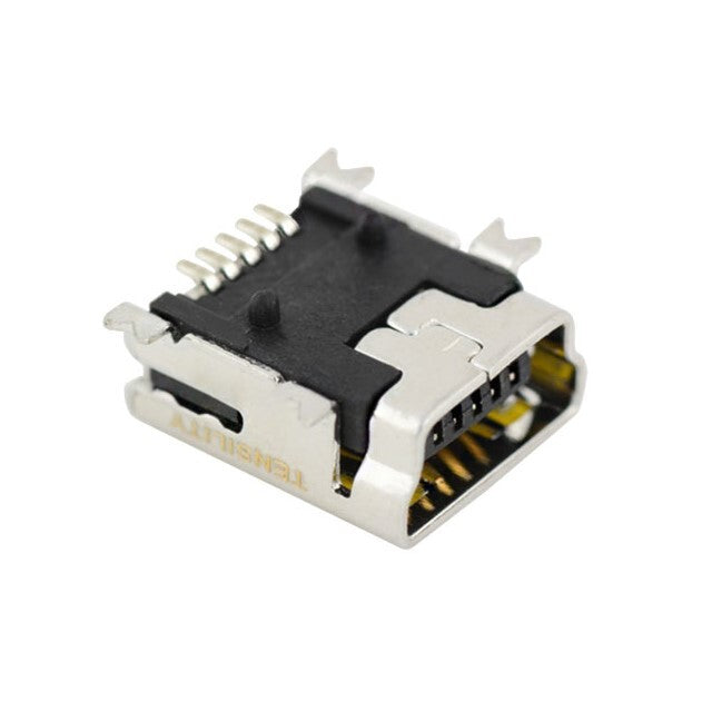 Connector USB, Mini USB, Type B, SMD Solder, 5 Terminal, 1 Port