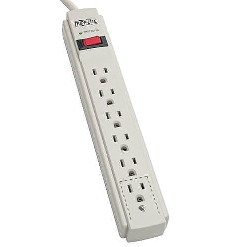 Home and Office Power Strip, AC 120v, 15A, NEMA 5-15P, Power Extension Cord, 4.5 meter, 6 Sockets, Brand: Tripp Lite