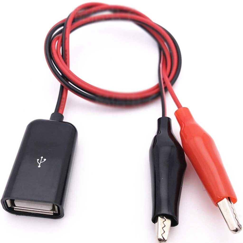 Female USB to Aligator Clip Wire