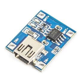 Lithium Battery Charge Control Module Mini USB, DC 5V, 1A