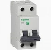 Circuit breaker, 400VAC, 25A, 2 Poles, 10kA, C Type SCHNEIDER ELECTRIC