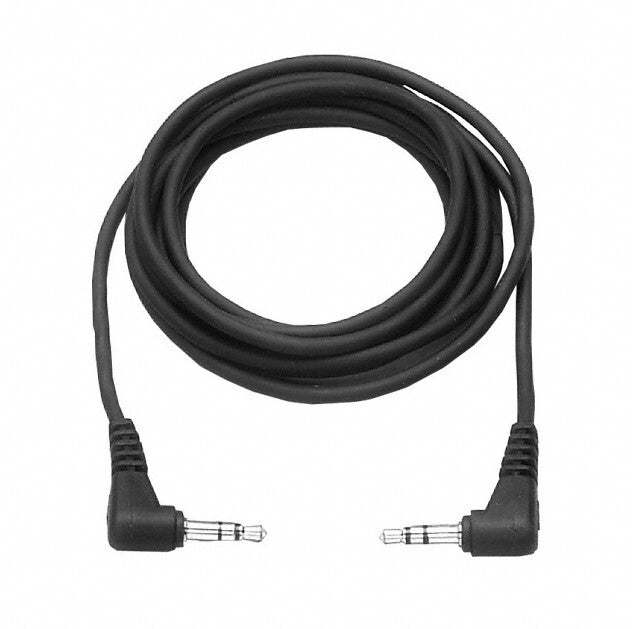 Cable Stereo, Audio/Video, 3.5mm Mini Stereo to 3.5mm Mini Stereo, Right Angle To Phone Plug, 3.5 meter