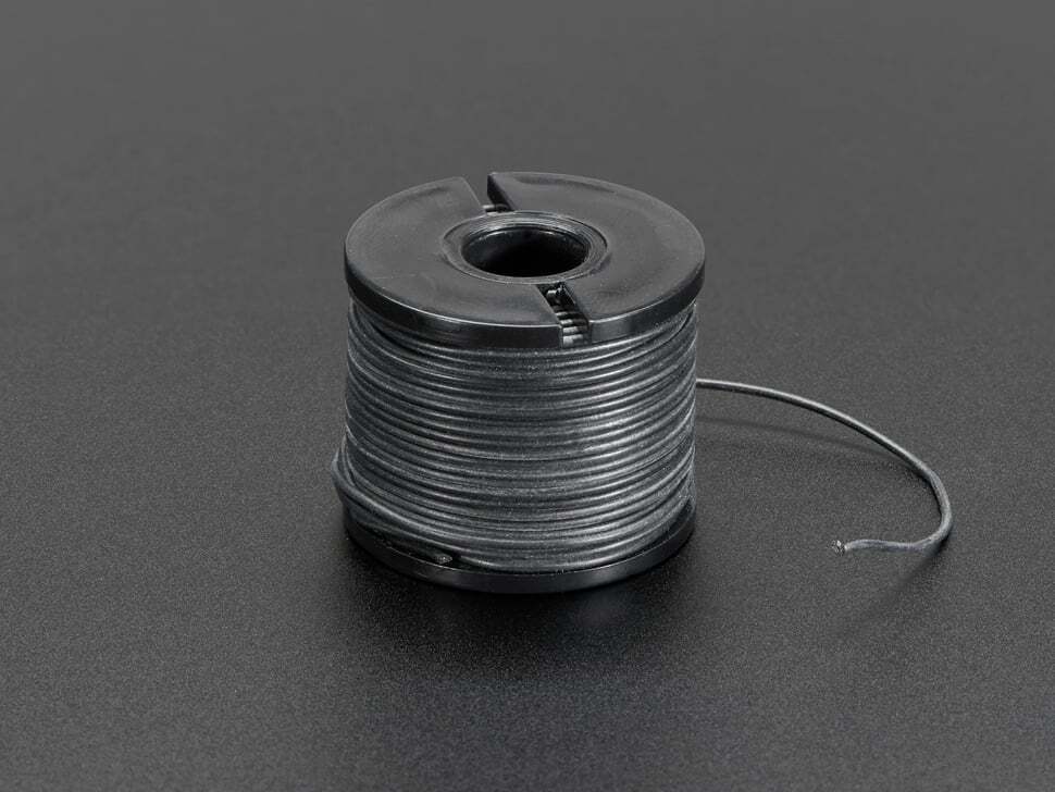 Hook-up Wire, Roll, 15 meter, Flexible Wire, 30AWG, 0.8mm, 600V, 0.8A, Black