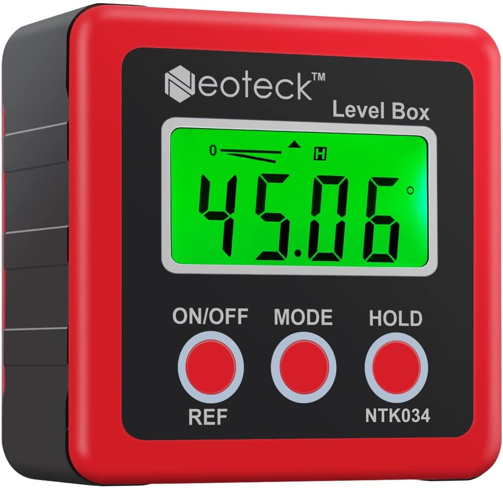 Digital Level Meter Box, 4x90 Degree, Magnetic Base, Angle Finder