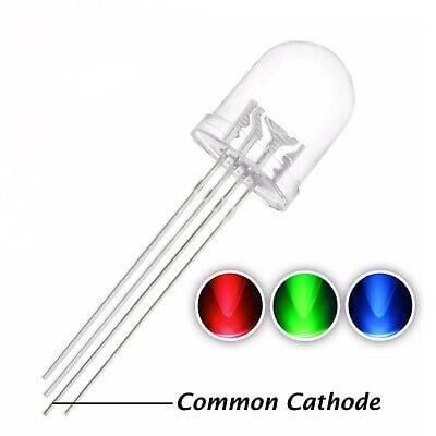 RGB LED, 10mm, 4pins, Common Cathode, C.C.