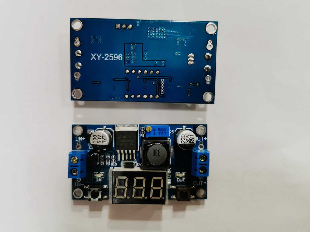 DC-DC Converter, Step Down With LED Voltmeter, LM2596S, 4v to 40v, Output 1.25v to 37v