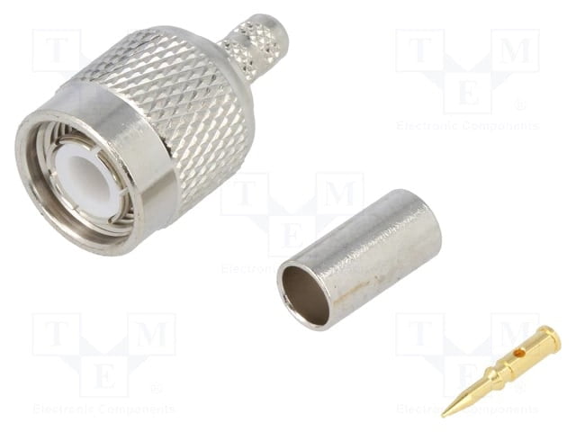 TNC connector, Plug Male, 50?, 11GHz, Crimped for Cable
