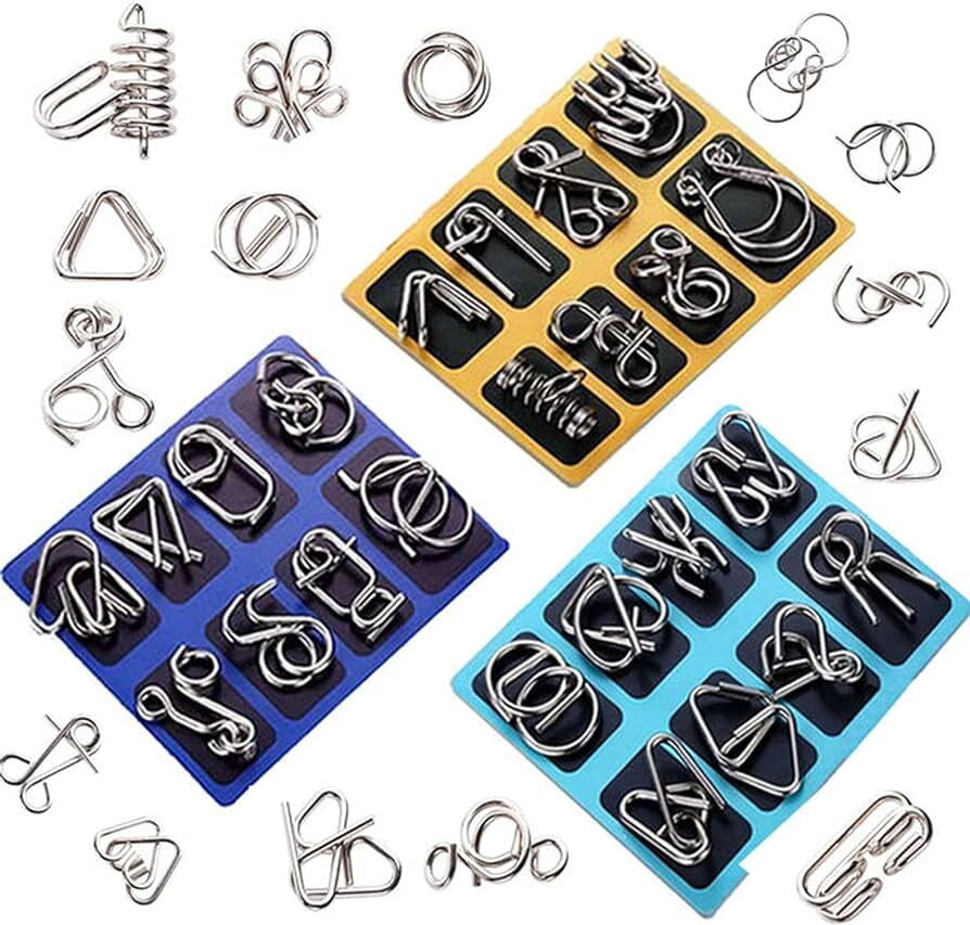 Mind Game Logic, IQ Test Brain, Magic Trick Metal Wire