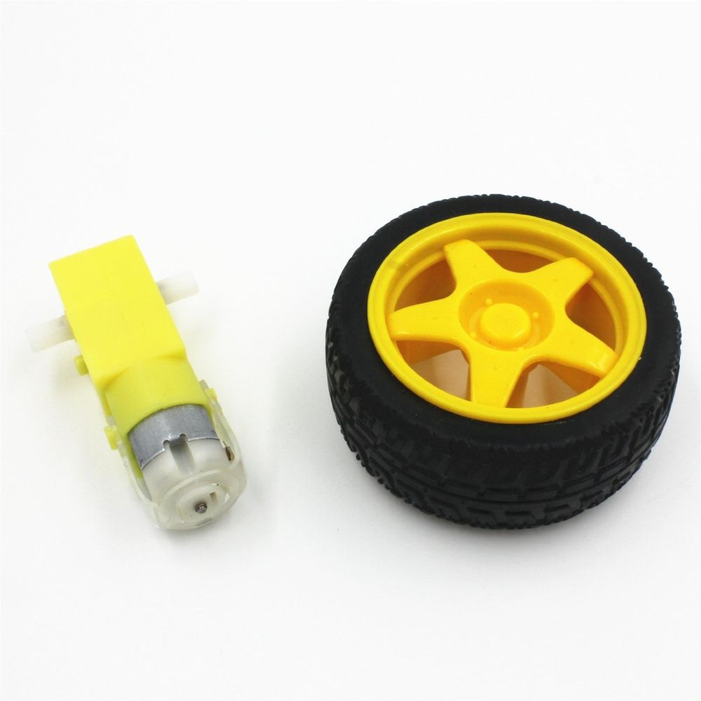 DC Motor, Gear Motor and wheel (Straight)