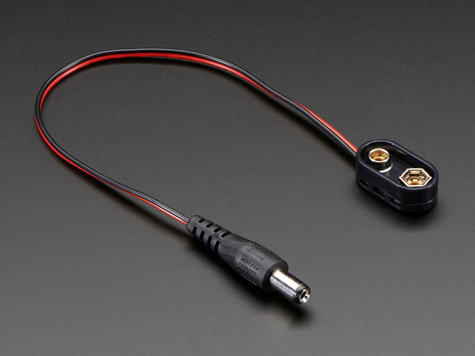 9v battery Clip/Holder with 5.5mm/2.1mm DC Power Plug