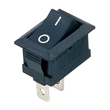 Mini Black 2 Pin SPST ON-OFF Rocker Switch