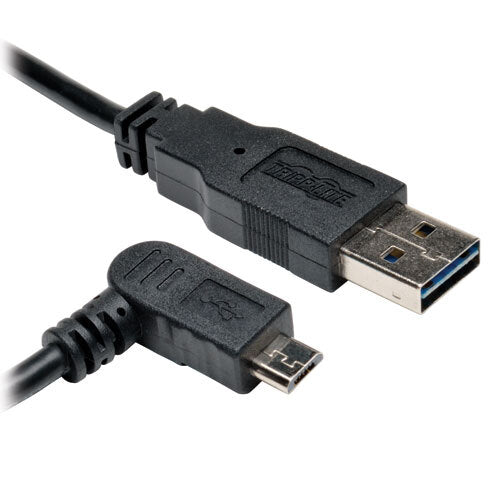USB Cable, USB Type A to Angle Micro USB Type B, Hi-Speed Cable, M/M, 1.8 meter, Brand - Tripp Lite