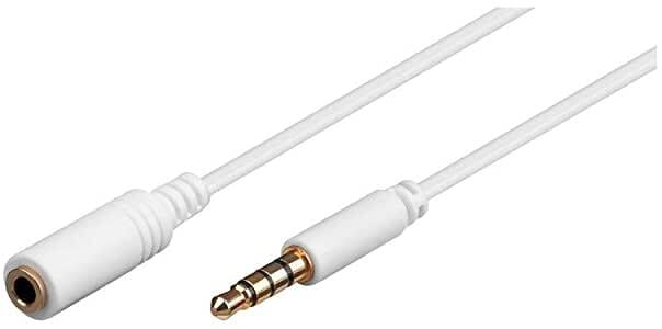 Audio Cable, Jack 3.5mm 4pin Plug, Jack 3.5mm 4pin Socket, 3m